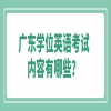 广东学位英语考试内容有哪些？