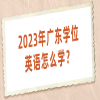 2023年广东学位英语怎么学？